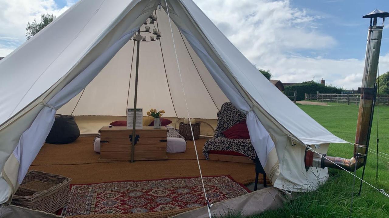Home Farm Radnage Glamping Bell Tent 2, With Log Burner And Fire Pit 外观 照片